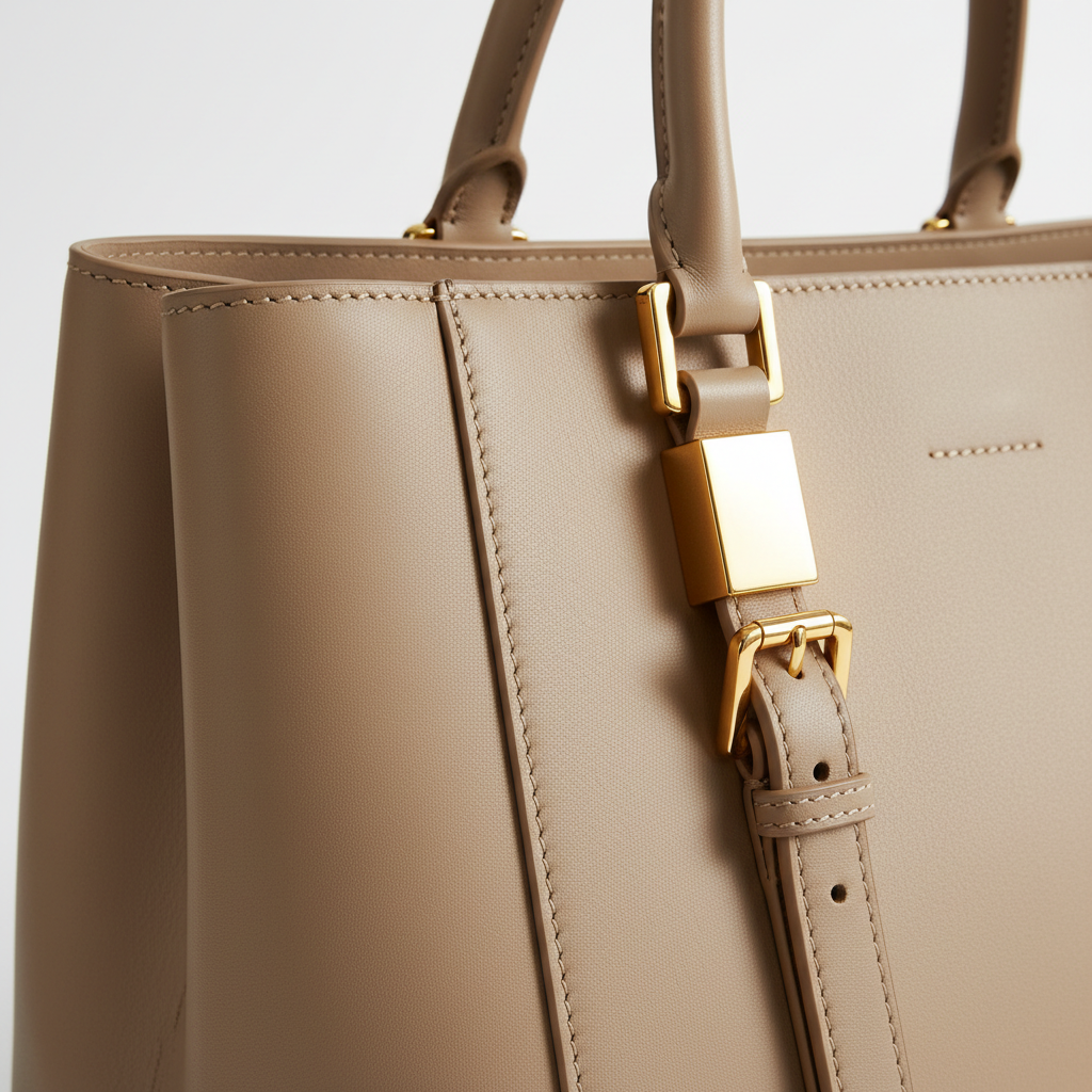 Cloudstone Beige – Leather/Hardware Close-up