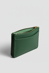 Elite Office Carry Pochette in Emerald Pine Green Luxury Utility Leather – Interior View