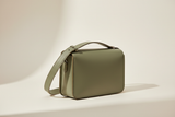 Soft Matte Shoulder Bag in Olive Sage, side angle view