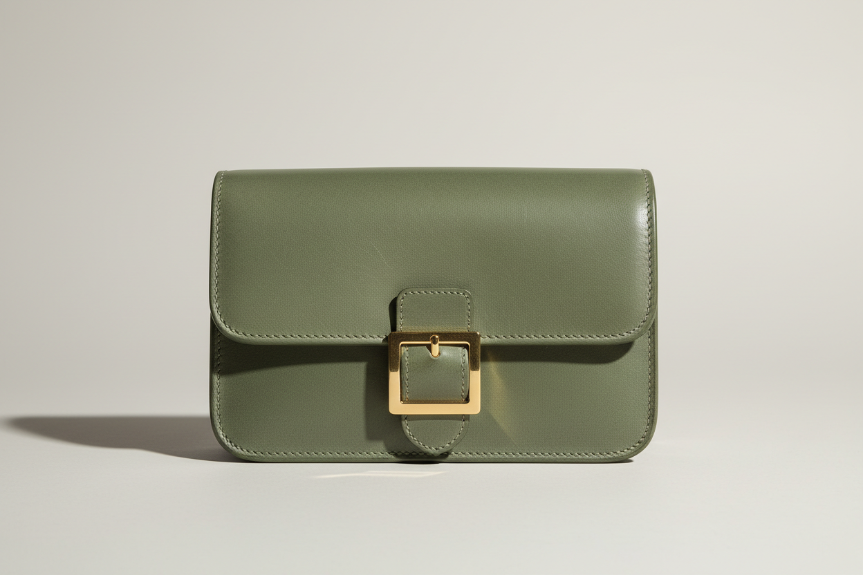 Soft Vintage Shoulder Bag in Sage Mist, front view