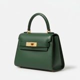 Sculpted Mini Designer Bag in Pine Shadow Green – Side Angle