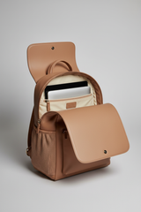 Metropolitan Fashion Backpack in Desert Sand Glow Premium Smooth Leather – Interior View