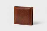 Premium Leather Wallet in Dots, side angle view