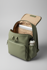 Metropolitan Fashion Backpack in Everwood Sage Green Handcrafted Grain Leather – Interior View