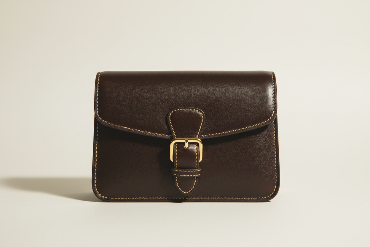 Vintage Mini Flap Bag in Espresso Mocha, front view