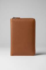 Elite Leather Document Holder in Claystone Brown Hand-Finished Grain Leather – Front View