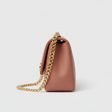Chain Strap Mini Bag in Dust Rosewood Clay – Side View