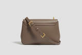 Contemporary Flap Shoulder Bag in Ash Mocha, back view