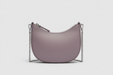 Curved Mini Shoulder Bag in Muted Lavender, back view
