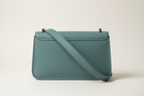 Soft Matte Shoulder Bag in Dusty Aqua, back view
