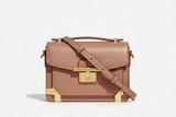 Classic City Shoulder Bag in Dusty Rose, front view