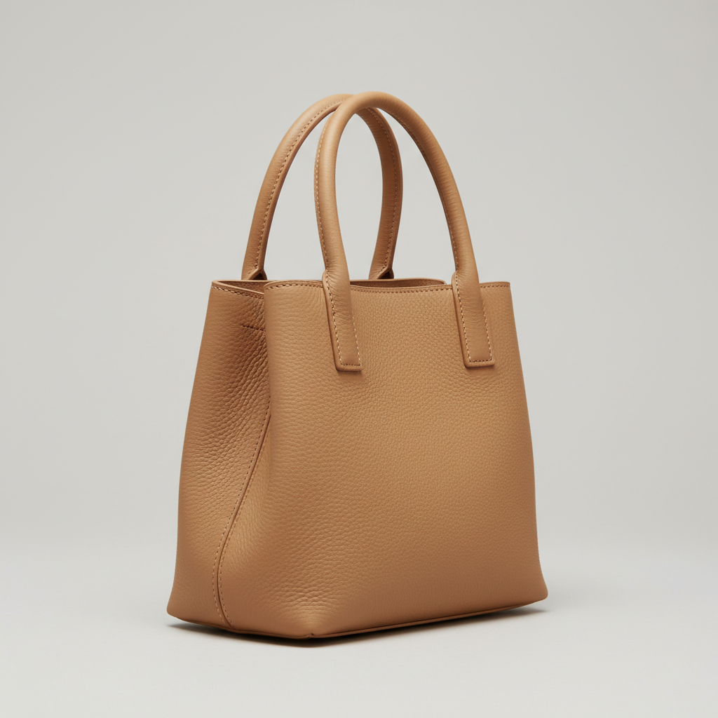 Scandinavian Mini Tote in Sandstone Drift Beige – Side Angle