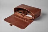 Modern Laptop Messenger Bag in Cocoa Walnut Brown – Laptop Compartment