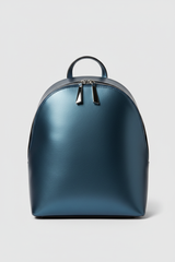 Urban Luxe Women's Backpack in Ocean Pearl Blue Smooth Italian Leather – Front View