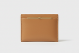 Luxury Essential Card Holder in Dune Silkstone Beige, front view
