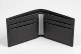 Executive Mini Porte-Cartes in Shadow Alloy Black, open interior with card slots