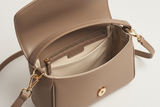 Everyday Mini Crossbody in Soft Taupe, open interior view