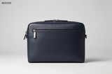 Executive Slim Briefcase in Navy Executive Blue – Front View