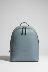 Metropolitan Fashion Backpack in Baltic Mist Blue Soft Touch Leather – Front View