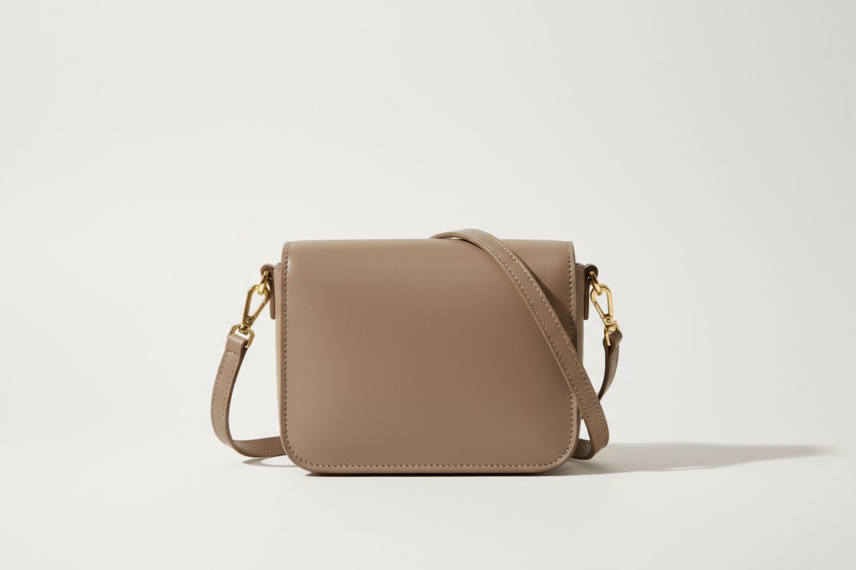 Everyday Mini Crossbody in Soft Taupe, front view