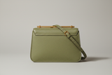 Minimal Luxe Shoulder Bag in Sage Green, back view