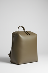 Contemporary City Backpack in Olive Dust Moss, side angle view