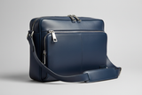Modern Laptop Messenger Bag in Deep Marine Indigo – Side Angle
