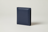 Executive Compact Wallet in Blue, side angle view