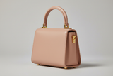 Luxury Mini Shoulder Bag in Rose Beige, side angle view