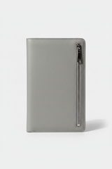 Elite Leather Document Holder in Polar Ash Grey Structured Office Leather – Front View