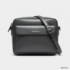 Urban Professional Crossbody Bag in Shadow Iron Grey Brushed Grain Leather – Front View