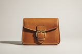 Vintage Mini Flap Bag in Antique Tan, front view