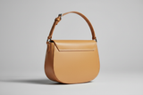 Curved Mini Shoulder Bag in Warm Sandstone, back view