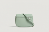 Curved Mini Shoulder Bag in Soft Pistachio, back view