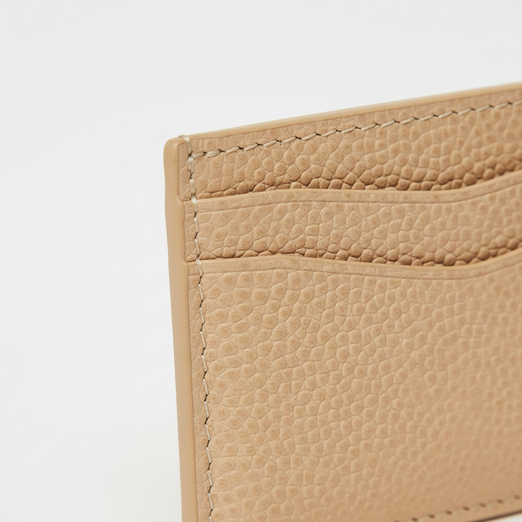 Vanilla Stone Beige — Leather Stitching Macro