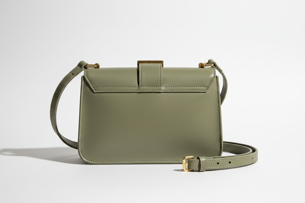 Soft Vintage Shoulder Bag in Sage Mist, back view