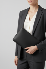 Executive iPad Pochette in Midnight Carbon Black Smooth Executive Leather – Professional Model