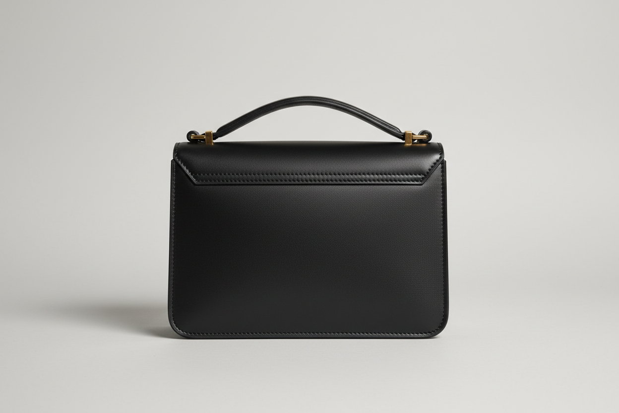Classic City Shoulder Bag in Matte Black, back view