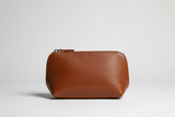 Minimal Luxury Pouch in Brown, front view