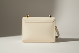 Classic City Shoulder Bag in Ivory White, back view