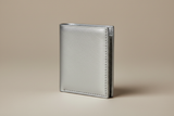 Minimal Card Wallet in Silver, side angle view