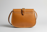 Soft Vintage Shoulder Bag in Warm Caramel, back view