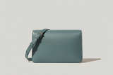 Soft Matte Shoulder Bag in Dusty Aqua, front view