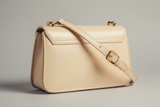 Soft Vintage Shoulder Bag in Cream Ivory, back view