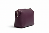 Premium Leather Utility Pouch in Purple, side angle view