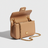 Chain Strap Mini Bag in Desert Champagne Nude – Interior View