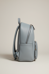 Metropolitan Fashion Backpack in Baltic Mist Blue Soft Touch Leather – Side Angle