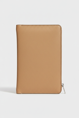 Executive iPad Pochette in Stone Ridge Beige Refined Crossgrain Leather – Front View