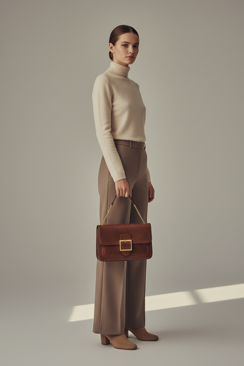 Female model carrying Soft Vintage Shoulder Bag in Espresso Brown