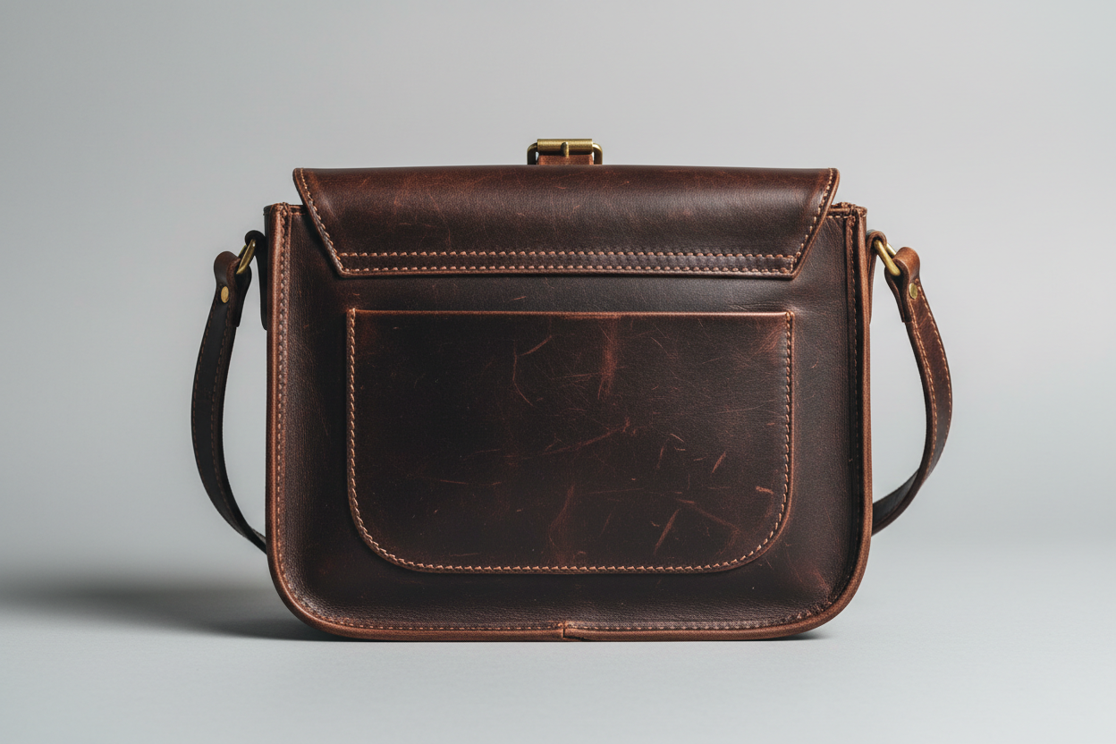 Soft Vintage Shoulder Bag in Espresso Brown, back view